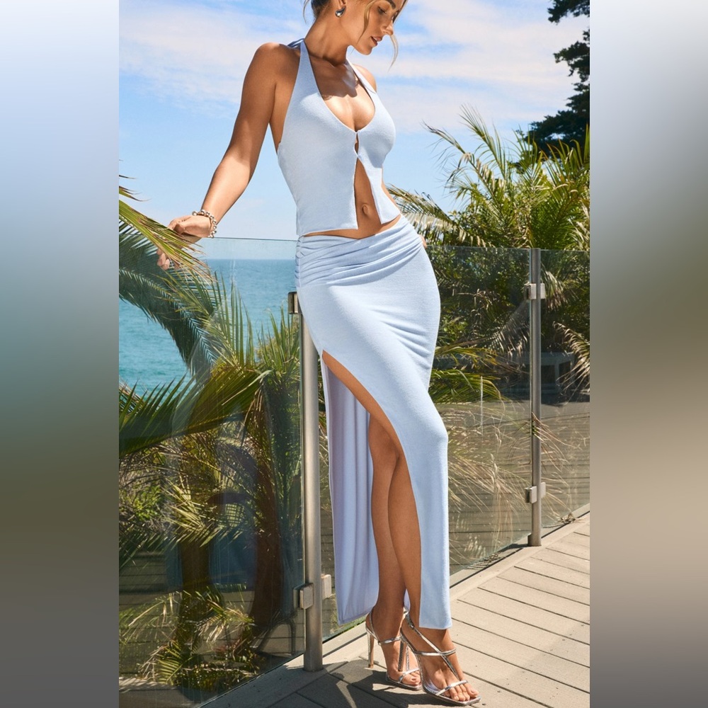 Oh Polly CEDARA Ruched Maxi Skirt
